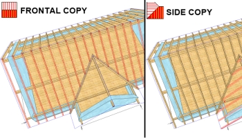 A szarufák intelligens másolása egyik szögből a másikba