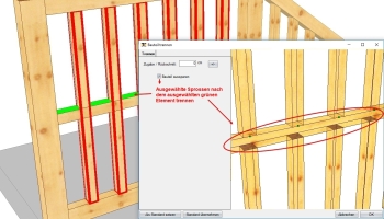 Fékező szerszám, a korlátoszlopok két részre osztásához