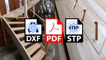 DXF/DWG, PDF, STEP export CNC gépekhez